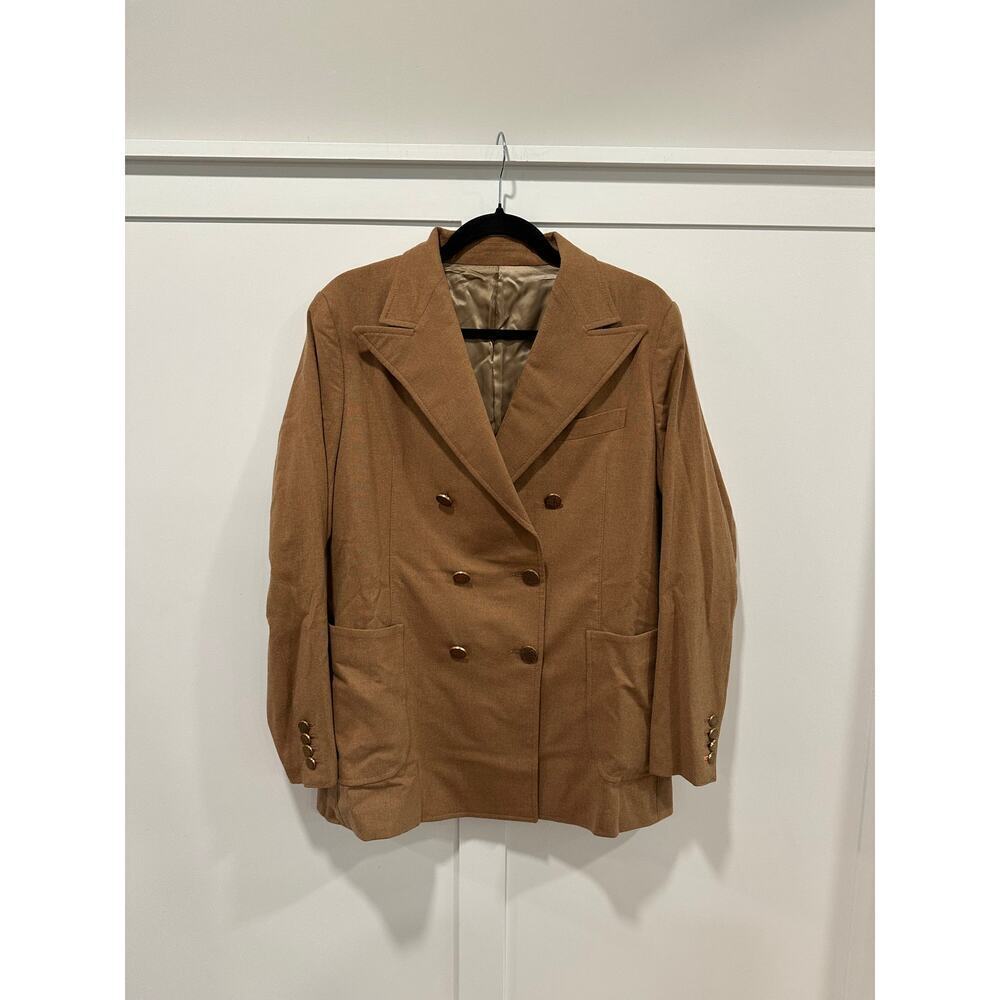 NWOT Fortela Wool Blend Double Breasted Blazer Size 40 IT 4 US